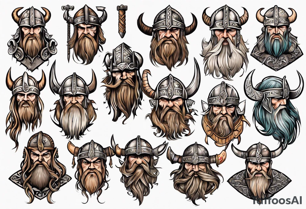 viking warrior tattoo idea