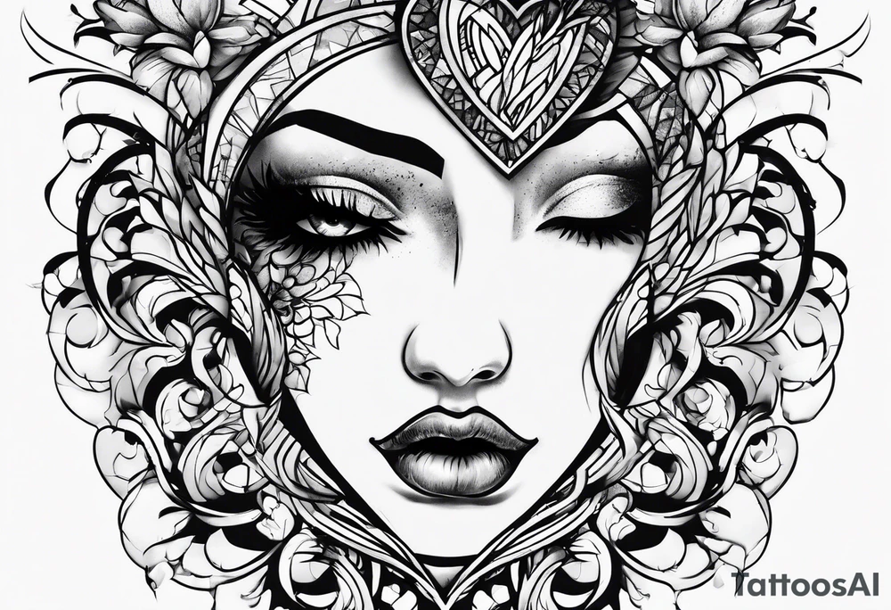 Shattered heart tattoo idea