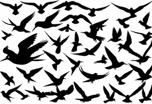 Arctic tern Silhouettes. Make Sure that only real Arctic terns are depicted tattoo idea