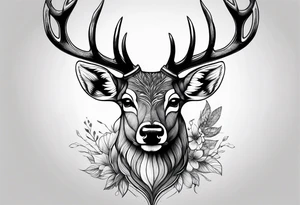 A deer that is big tattoo idea