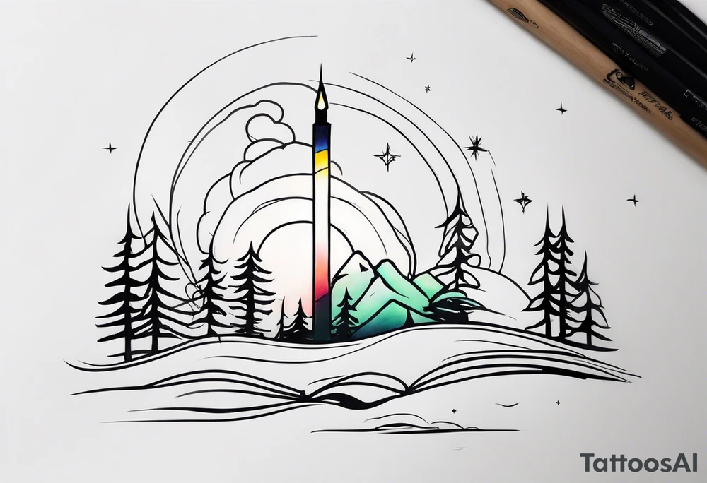 North lights tattoo idea