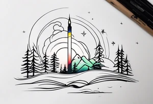 North lights tattoo idea