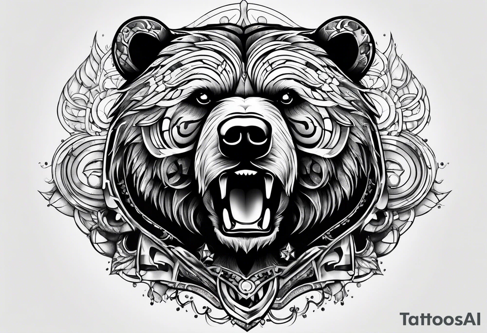small bear tattoo idea