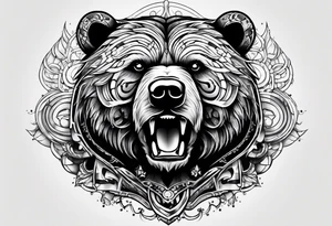 small bear tattoo idea