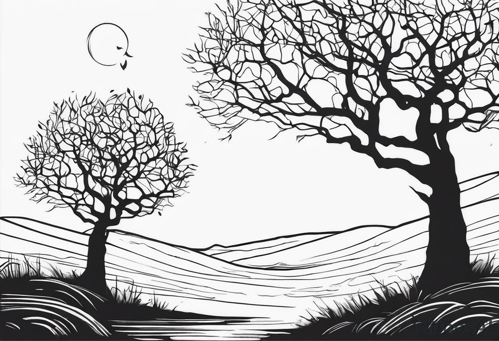 creepy tree tattoo idea