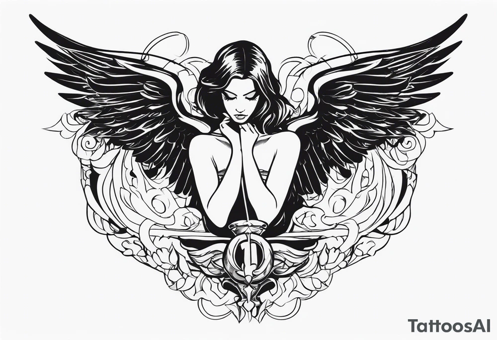 the fallen angel tattoo idea