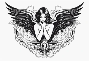 the fallen angel tattoo idea