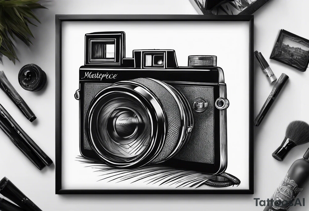 blank polaroid picture tattoo idea