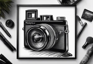 blank polaroid picture tattoo idea