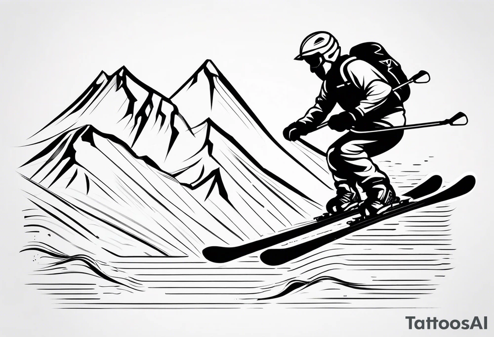 Skier tattoo idea