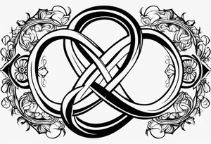 Infinity symbol with name tattoo idea