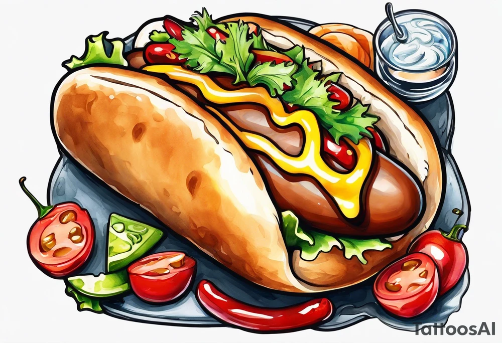 hot dog tattoo idea