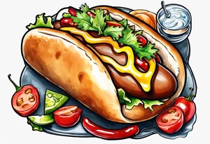 hot dog tattoo idea