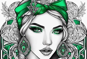 The name scripted Rylee with an emerald tattoo idea
