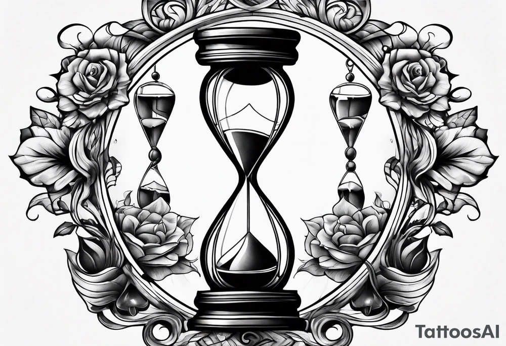 Cracked hourglass tattoo idea