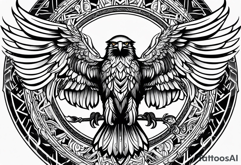 Slavic eagle tattoo idea