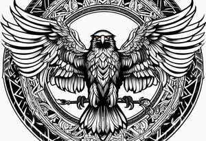 Slavic eagle tattoo idea