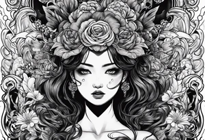 Beautiful body horror tattoo idea