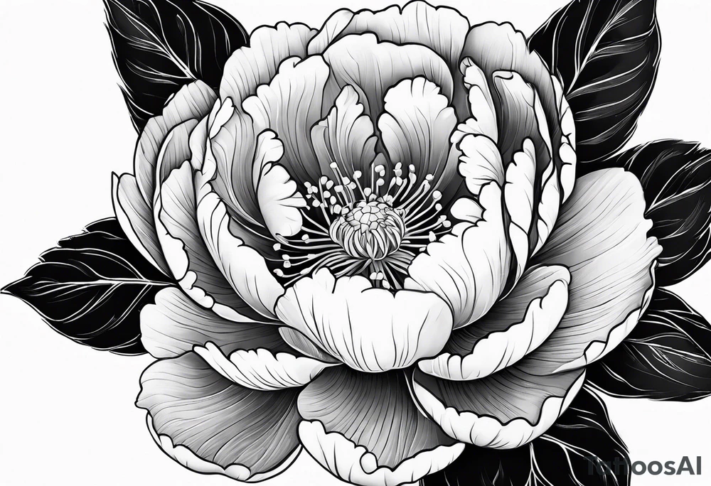peony tattoo idea