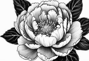 peony tattoo idea