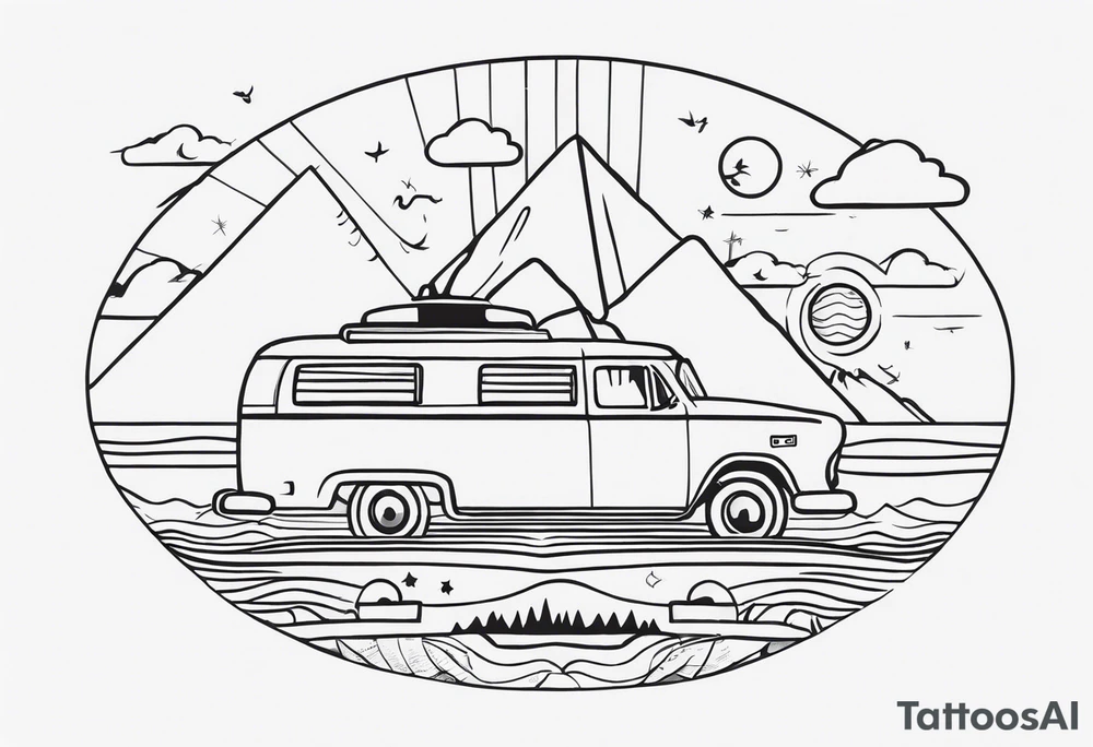 Something that describes a love for travel simple tattoo idea