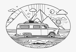 Something that describes a love for travel simple tattoo idea