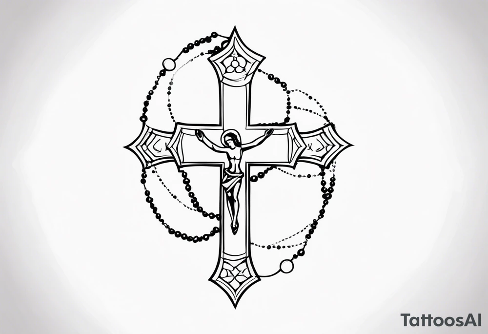 Rosary Beads Prayer tattoo idea