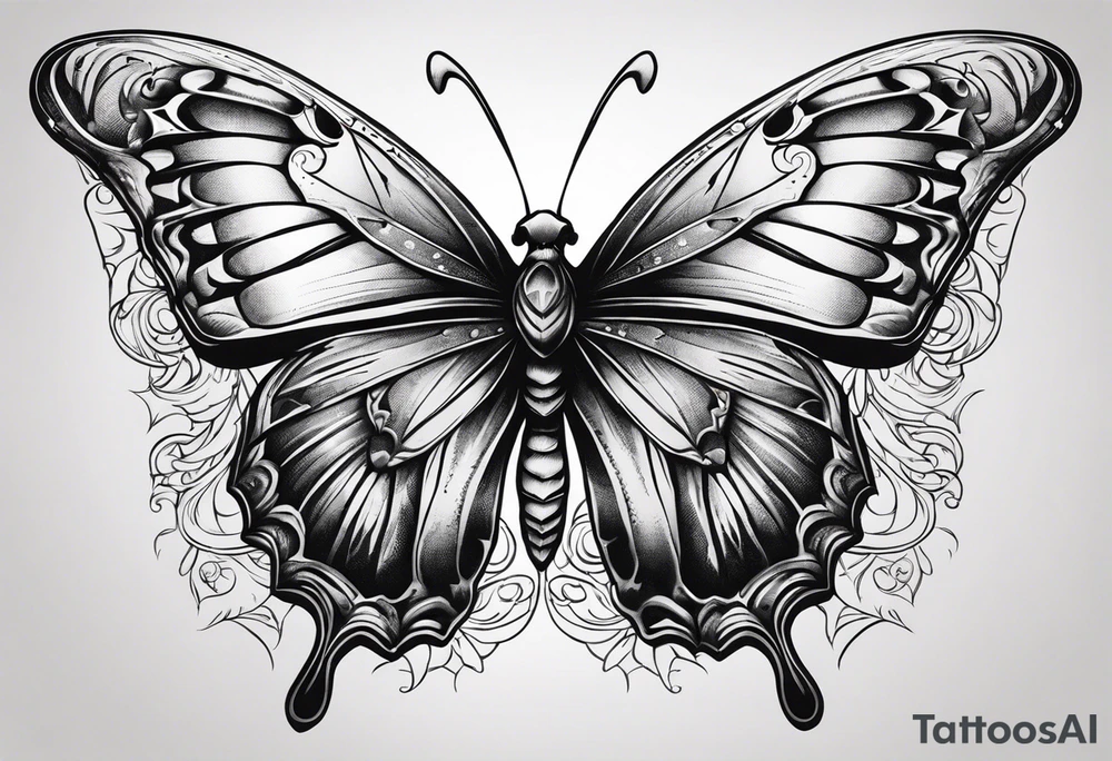 A skull that looks like a butterfly. tattoo idea