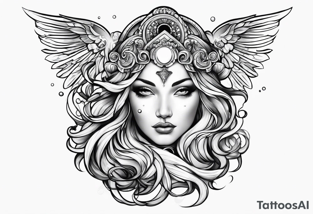 Water bearer aquarius tattoo idea