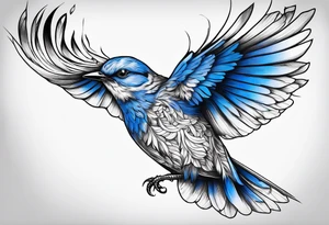 Blue bird tattoo idea