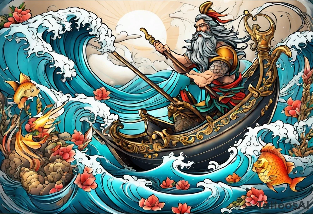 Poseidon and oden tattoo idea