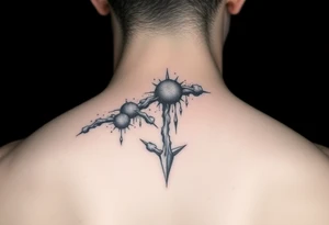 Beautiful yet mysterios milky way that are 3d and appear to be what is beneth the skin. tattoo idea