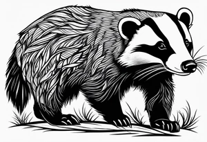 Mean badger tattoo idea