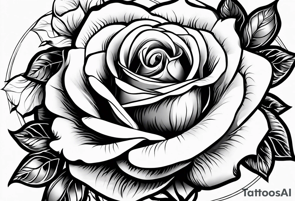 Rose won fire with the “fire rose” symbol tattoo idea