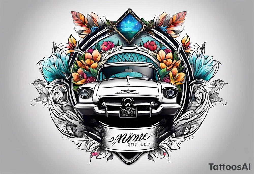 The name Drew with travel tattoo idea