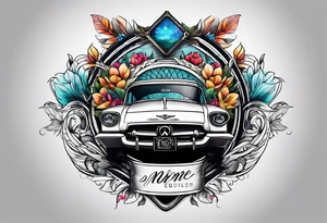 The name Drew with travel tattoo idea