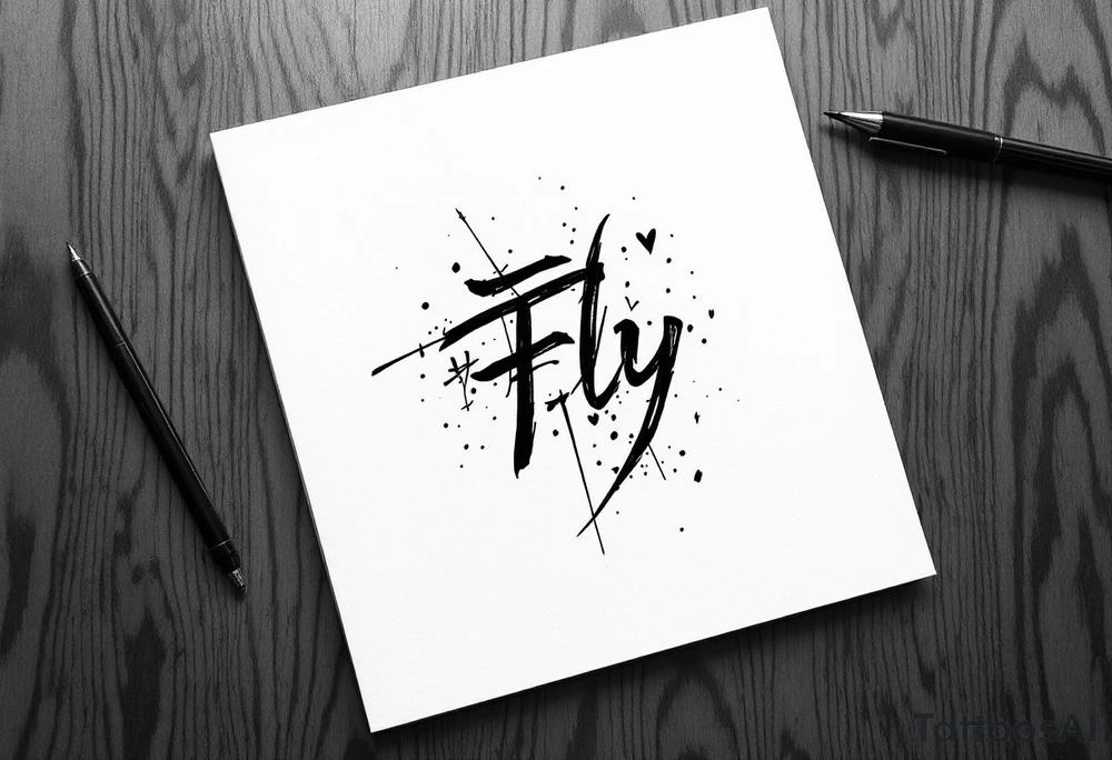 FLY japanese font tattoo idea