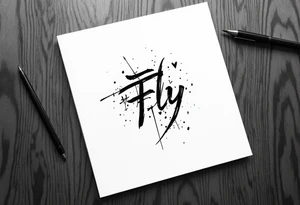 FLY japanese font tattoo idea