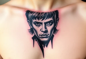 A clockwork orange movie related tattoo with alex face tattoo idea