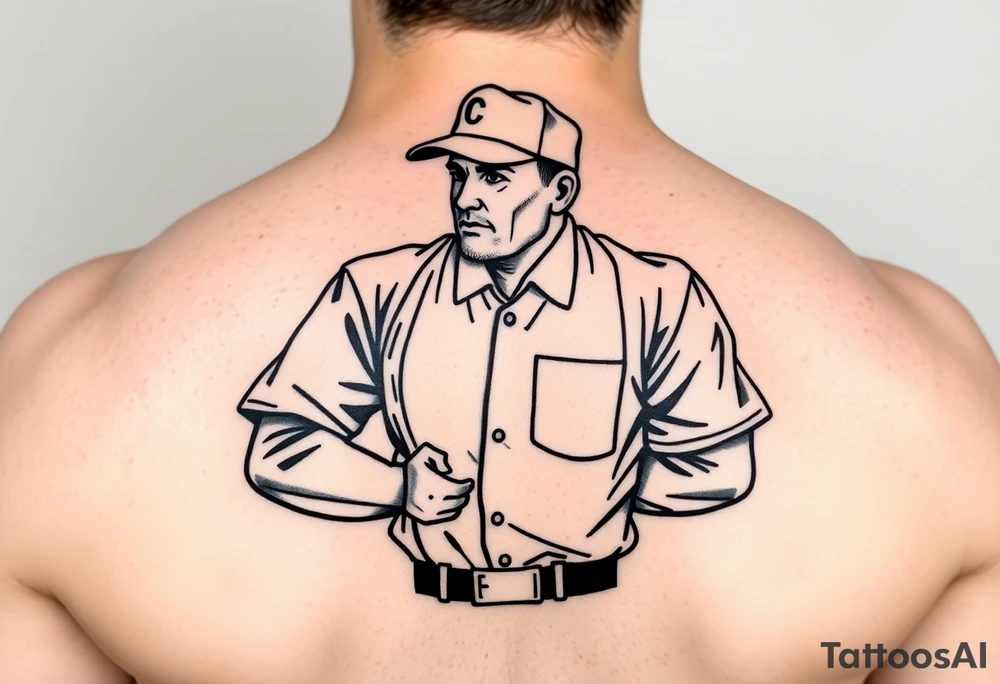 Baseball umpire wearing a chef outfit
\ tattoo idea