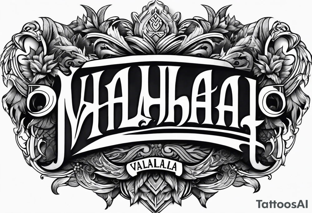 Valhalla word tattoo idea
