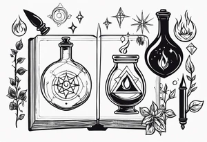 Potion Spellbook tattoo idea