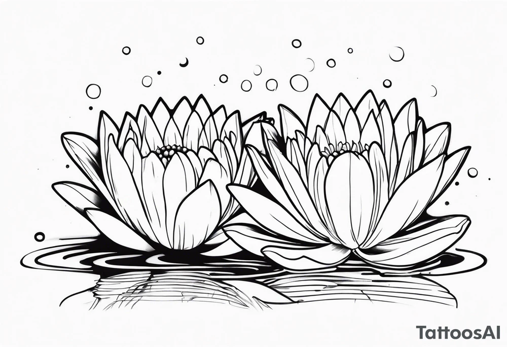 Water Lillie and Daisy tattoo idea