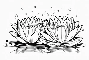 Water Lillie and Daisy tattoo idea