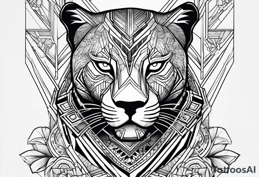 Black panther tattoo idea