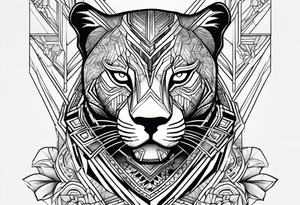 Black panther tattoo idea