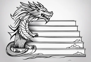 Valhalla 
 sword stairs dragon tattoo idea