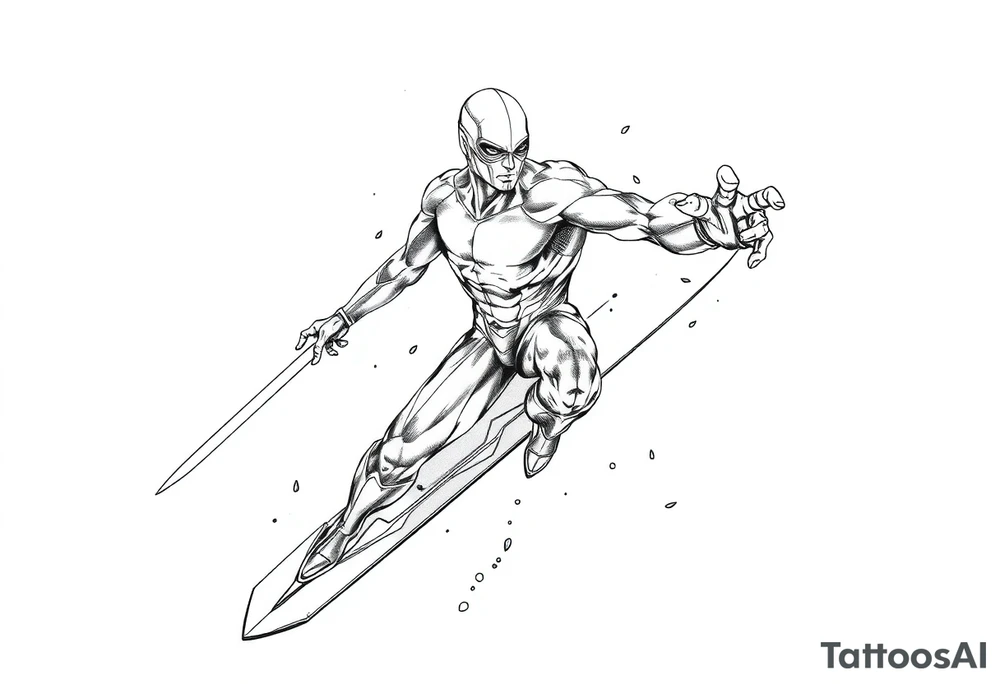 Silver Surfer comic accurate tattoo idea