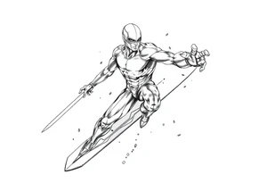 Silver Surfer comic accurate tattoo idea
