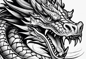Dragon wrapped around sword tattoo idea